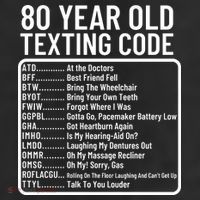 Funny 80 Year Old Texting Code Birthday Tumbler