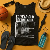 Funny 80 Year Old Texting Code Birthday Tank Top