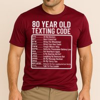 Funny 80 Year Old Texting Code Birthday Performance Shirt