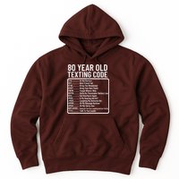Funny 80 Year Old Texting Code Birthday Hoodie
