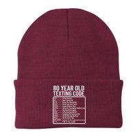 Funny 80 Year Old Texting Code Birthday Beanie