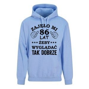 Funny 86 Years Old Birthday Polish Design Gift Unisex Surf Hoodie