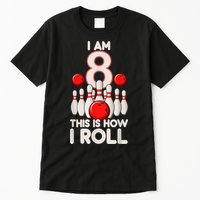 Funny 8 Year Old Bowling Party 8th Birthday Is How I Roll 1 Tall T-Shirt