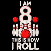 Funny 8 Year Old Bowling Party 8th Birthday Is How I Roll 1 Backpack