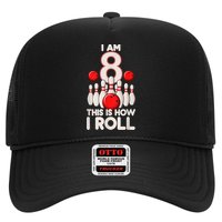 Funny 8 Year Old Bowling Party 8th Birthday Is How I Roll 1 Hat