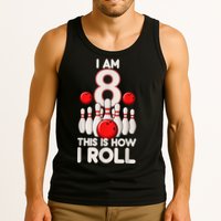 Funny 8 Year Old Bowling Party 8th Birthday Is How I Roll 1 Tank Top