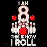 Funny 8 Year Old Bowling Party 8th Birthday Is How I Roll 1 Wool Snapback Cap