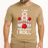 Funny 8 Year Old Bowling Party 8th Birthday Is How I Roll 1 Performance Shirt