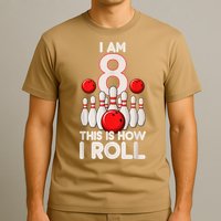 Funny 8 Year Old Bowling Party 8th Birthday Is How I Roll 1 T-Shirt