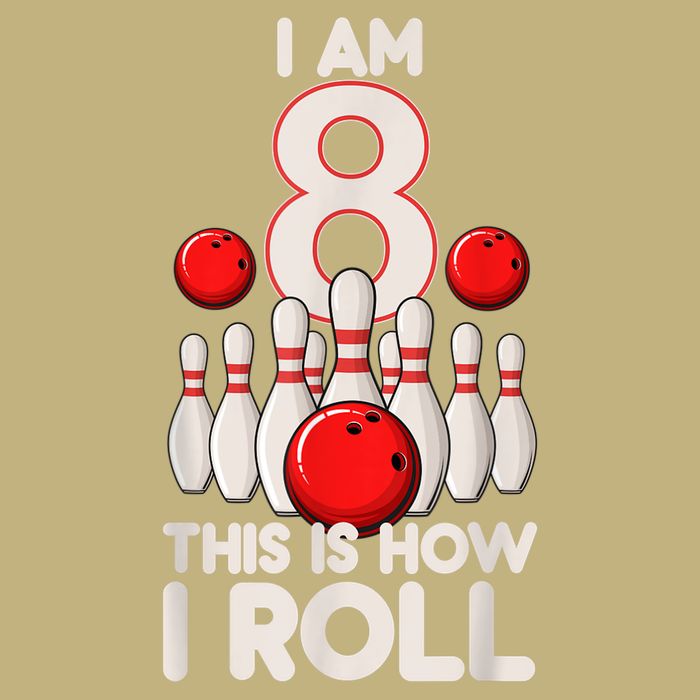 Funny 8 Year Old Bowling Party 8th Birthday Is How I Roll 1 T-Shirt