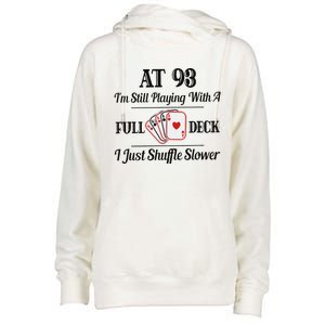 Funny 93rd Birthday Gift 93 Year Old Cards Womens Funnel Neck Pullover Hood