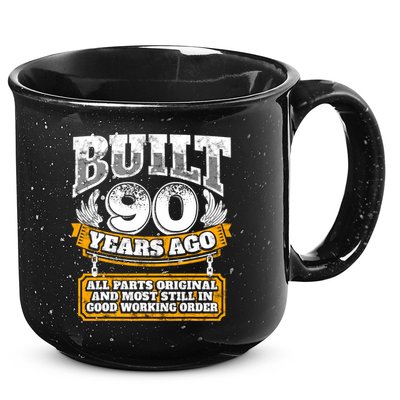Funny 90th Birthday Gift BDay Gift Saying Age 90 Year Joke 15oz Campfire Ceramic Mug