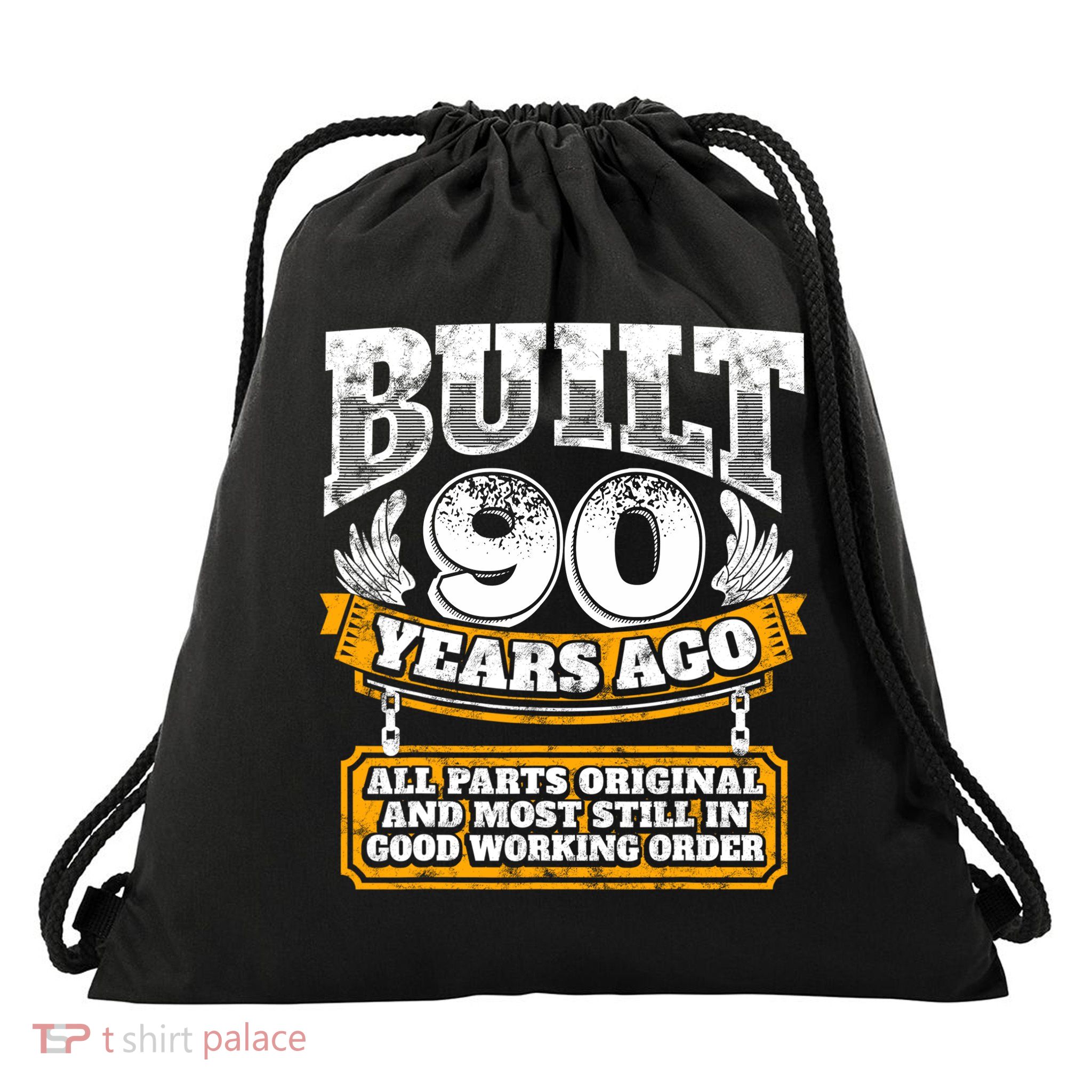 Funny 90th Birthday Gift BDay Gift Saying Age 90 Year Joke Drawstring Bag