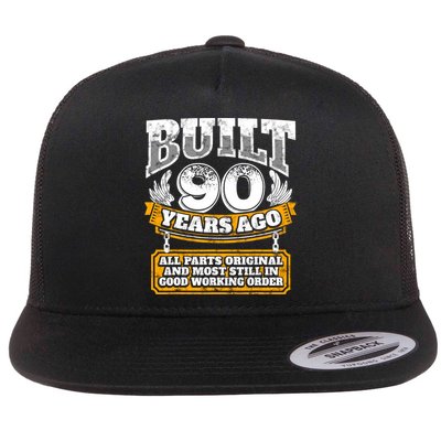 Funny 90th Birthday Gift BDay Gift Saying Age 90 Year Joke Flatbill Hat