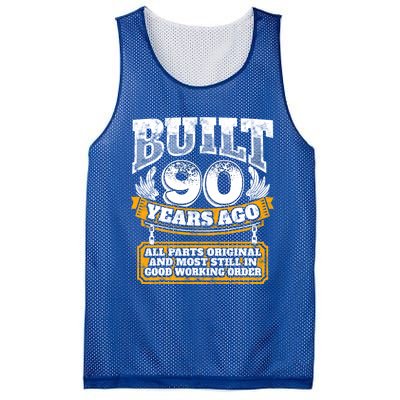 Funny 90th Birthday Gift BDay Gift Saying Age 90 Year Joke Mesh Reversible Basketball Jersey Tank