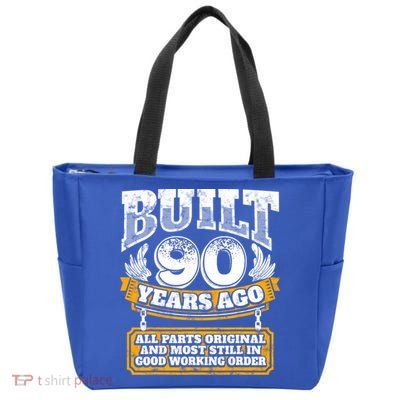 Funny 90th Birthday Gift BDay Gift Saying Age 90 Year Joke Zip Tote Bag