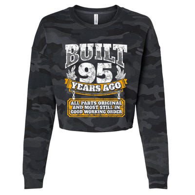 Funny 95th Birthday Present Shirt B-Day Gift Saying Age 95 Year Joke Cropped Pullover Crew