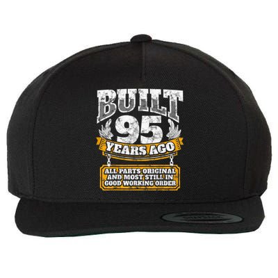 Funny 95th Birthday Present Shirt B-Day Gift Saying Age 95 Year Joke Wool Snapback Cap