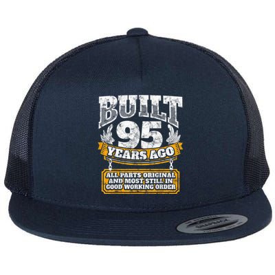 Funny 95th Birthday Present Shirt B-Day Gift Saying Age 95 Year Joke Flat Bill Trucker Hat