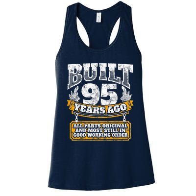 Funny 95th Birthday Present Shirt B-Day Gift Saying Age 95 Year Joke Women's Racerback Tank