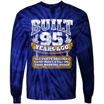 Funny 95th Birthday Present Shirt B-Day Gift Saying Age 95 Year Joke Tie-Dye Long Sleeve Shirt