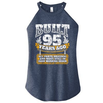 Funny 95th Birthday Present Shirt B-Day Gift Saying Age 95 Year Joke Women's Perfect Tri Rocker Tank