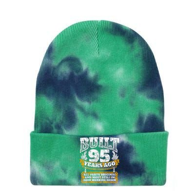 Funny 95th Birthday Present Shirt B-Day Gift Saying Age 95 Year Joke Tie Dye 12in Knit Beanie