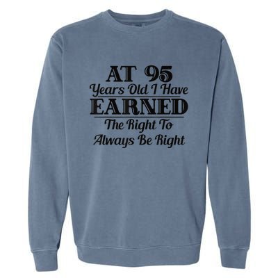 Funny 95th Birthday Present Gift Shirt - 95 Year Old Funny Shirt Garment-Dyed Sweatshirt