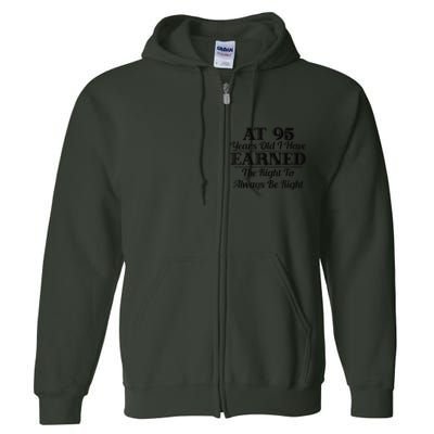 Funny 95th Birthday Present Gift Shirt - 95 Year Old Funny Shirt Full Zip Hoodie