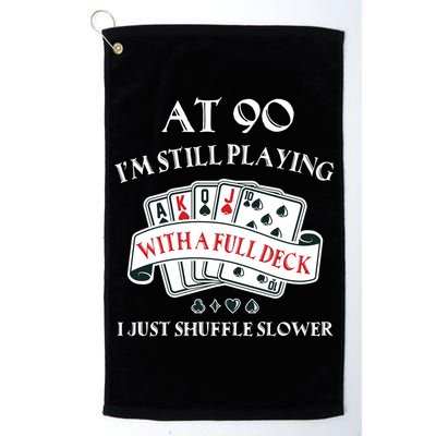 Funny 90th Birthday Gag Gift For 90 Year Old Playing Cards Meaningful Gift Golf Towel