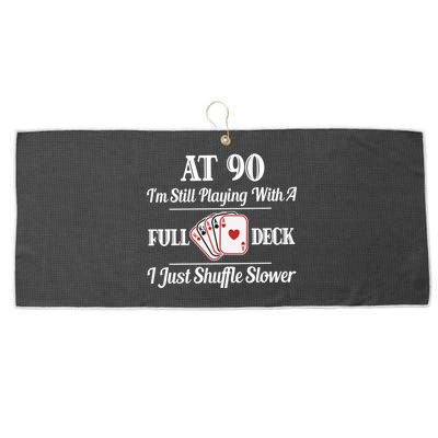 Funny 90th Birthday Gift Cool Gift 90 Year Old Cards Great Gift Large Microfiber Waffle Golf Towel