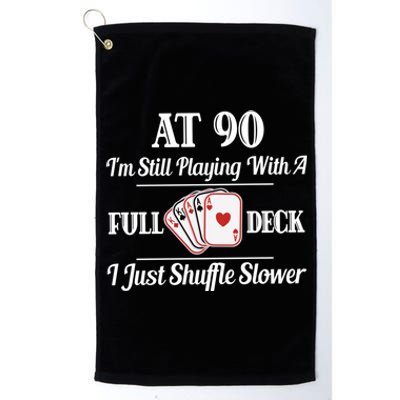 Funny 90th Birthday Gift Cool Gift 90 Year Old Cards Great Gift Platinum Collection Golf Towel