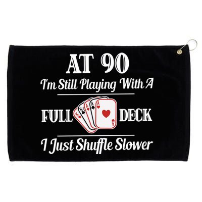 Funny 90th Birthday Gift Cool Gift 90 Year Old Cards Great Gift Grommeted Golf Towel