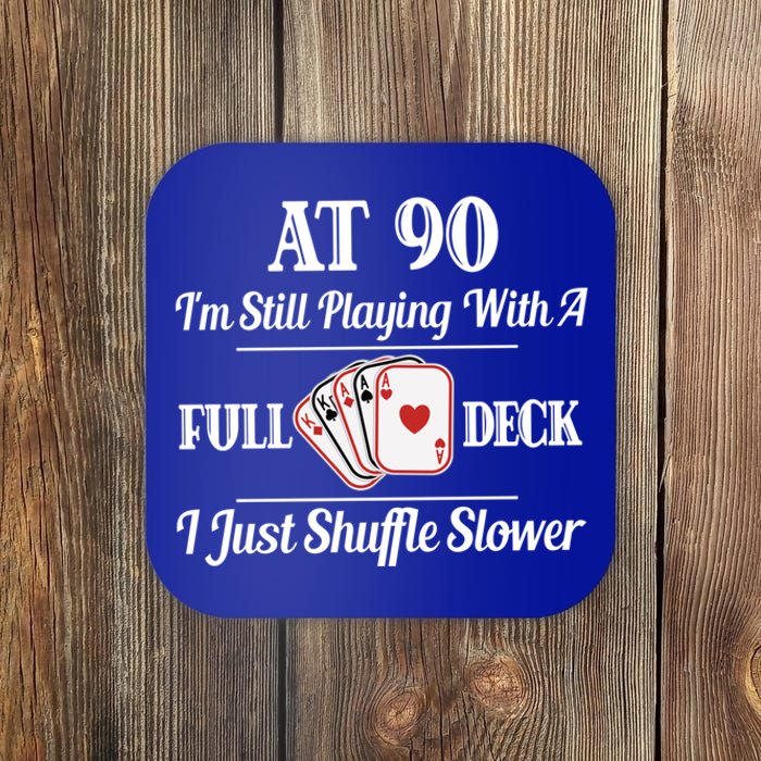 Funny 90th Birthday Gift Cool Gift 90 Year Old Cards Great Gift Coaster