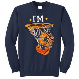 Funny 9th Birthday Basketball Im 9 6th Birthday Sweatshirt