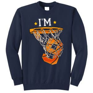 Funny 9th Birthday Basketball Im 9 6th Birthday Tall Sweatshirt