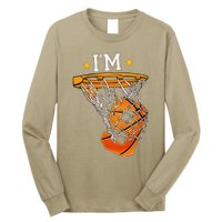 Funny 9th Birthday Basketball Im 9 6th Birthday Long Sleeve Shirt