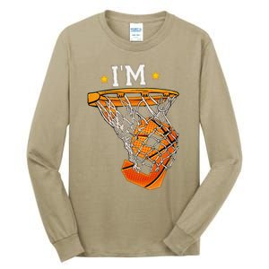 Funny 9th Birthday Basketball Im 9 6th Birthday Tall Long Sleeve T-Shirt