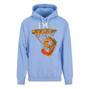 Funny 9th Birthday Basketball Im 9 6th Birthday Unisex Surf Hoodie