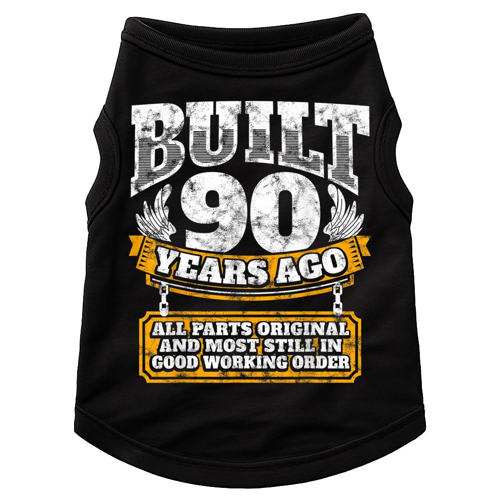 Funny 90th Birthday Shirt B-Day Gift Saying Age 90 Year Joke Doggie Tank