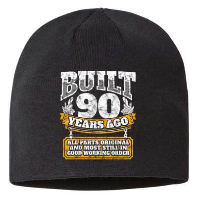 Funny 90th Birthday Shirt B-Day Gift Saying Age 90 Year Joke Sustainable Beanie