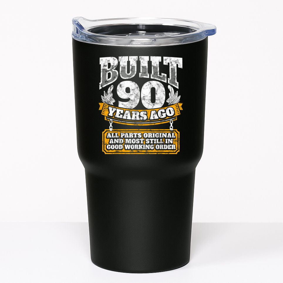 Funny 90th Birthday Shirt B-Day Gift Saying Age 90 Year Joke Tumbler