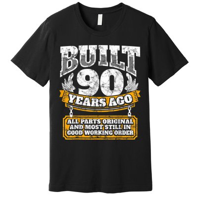 Funny 90th Birthday Shirt B-Day Gift Saying Age 90 Year Joke Premium T-Shirt