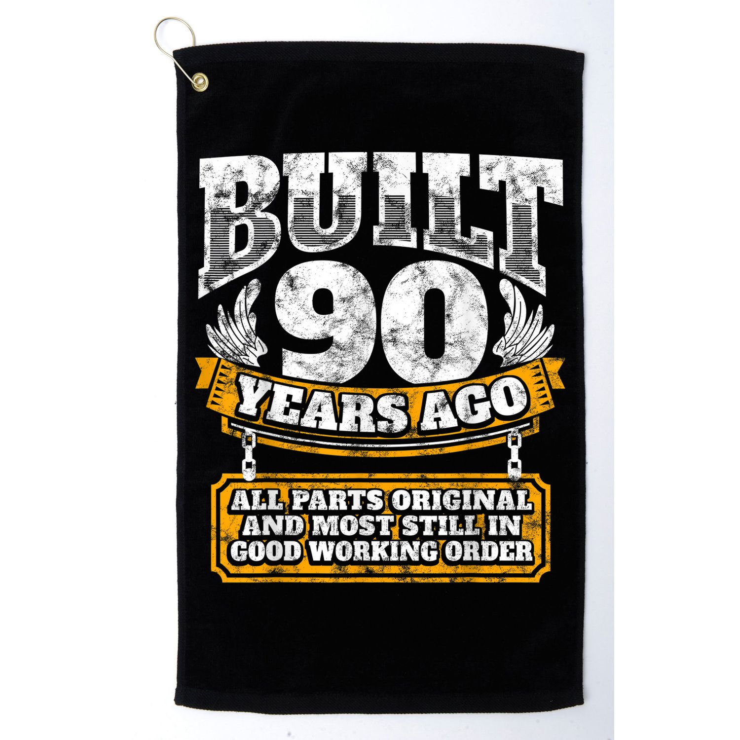 Funny 90th Birthday Shirt B-Day Gift Saying Age 90 Year Joke Golf Towel