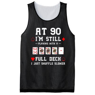 Funny 90th Birthday Gift 90 Year Old Cards Mesh Reversible Basketball Jersey Tank