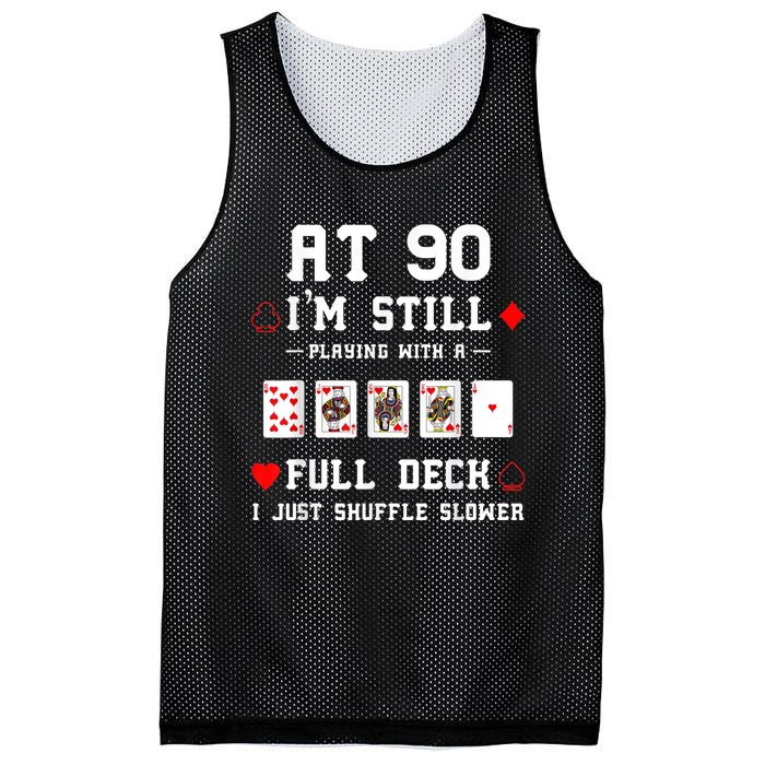 Funny 90th Birthday Gift 90 Year Old Cards Mesh Reversible Basketball Jersey Tank