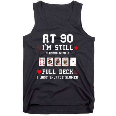 Funny 90th Birthday Gift 90 Year Old Cards Tank Top