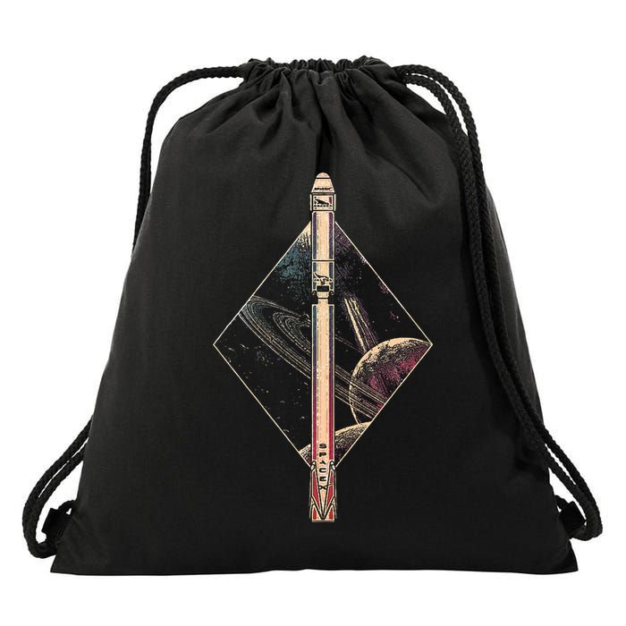 Falcon 9 Rocket Launch Vehicle Spaceflight Space Drawstring Bag