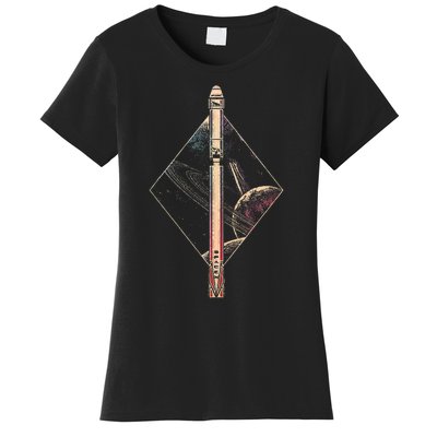 Falcon 9 Rocket Launch Vehicle Spaceflight Space Women's T-Shirt