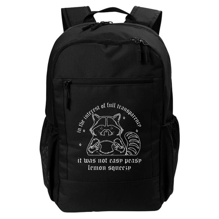 Funny 90s Raccoon In The Interest Of Full Transparency Daily Commute Backpack